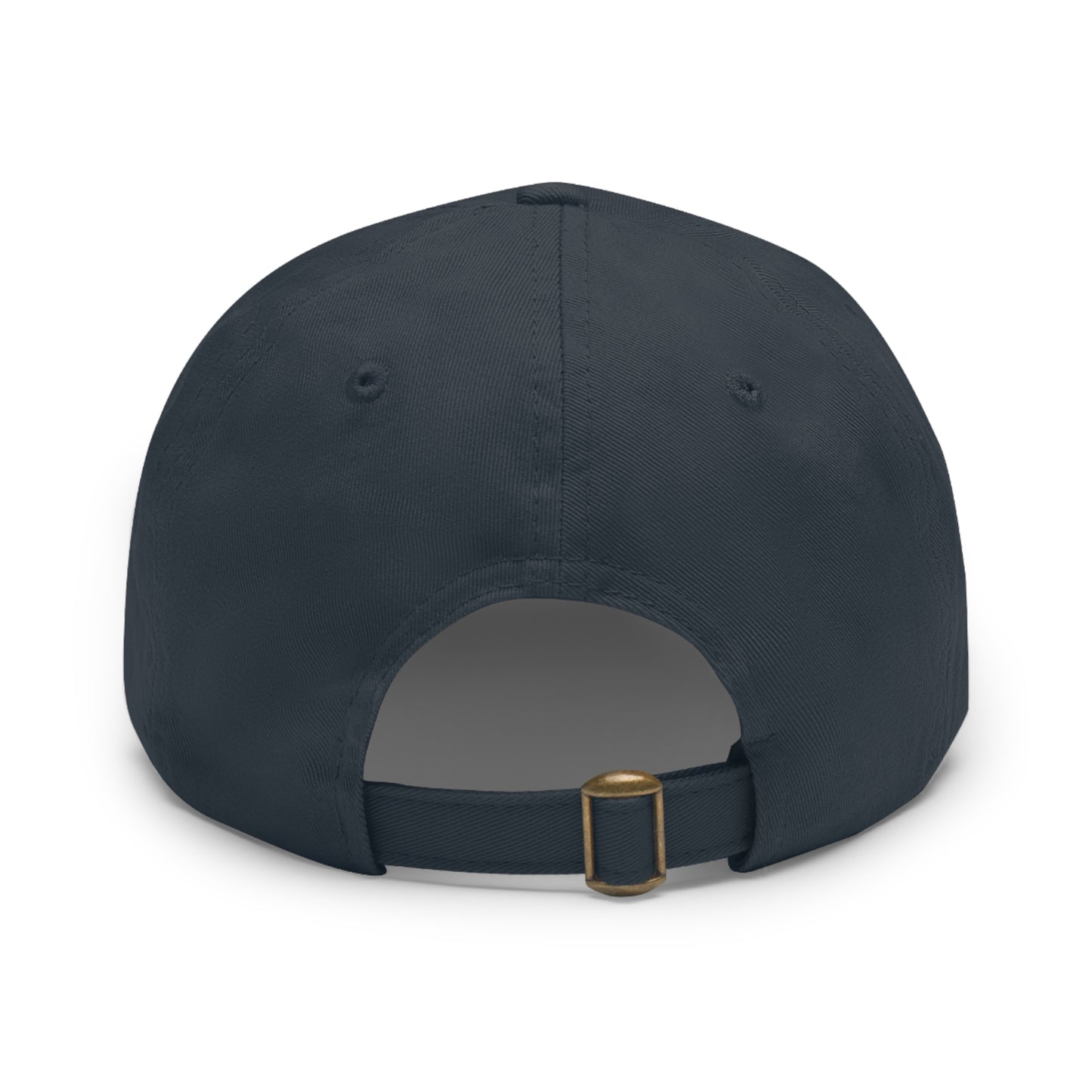 Long Neck Dad Hat with Leather Rectangle Leather Patch