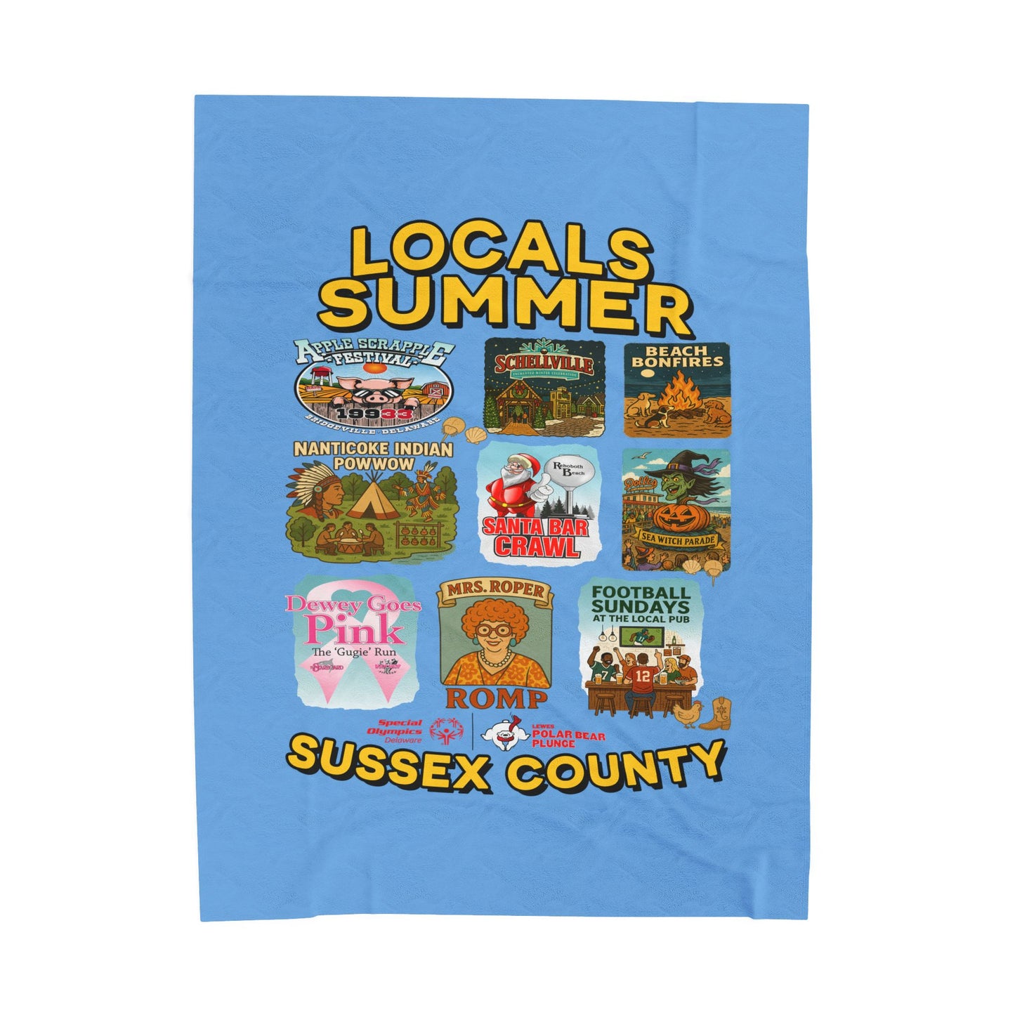 Plush Blanket - Sussex County, Delaware Local Summer Events