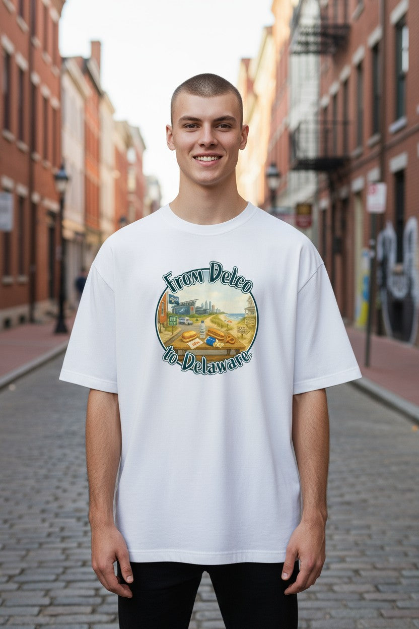 Delco to Delaware Beaches Unisex T-Shirt