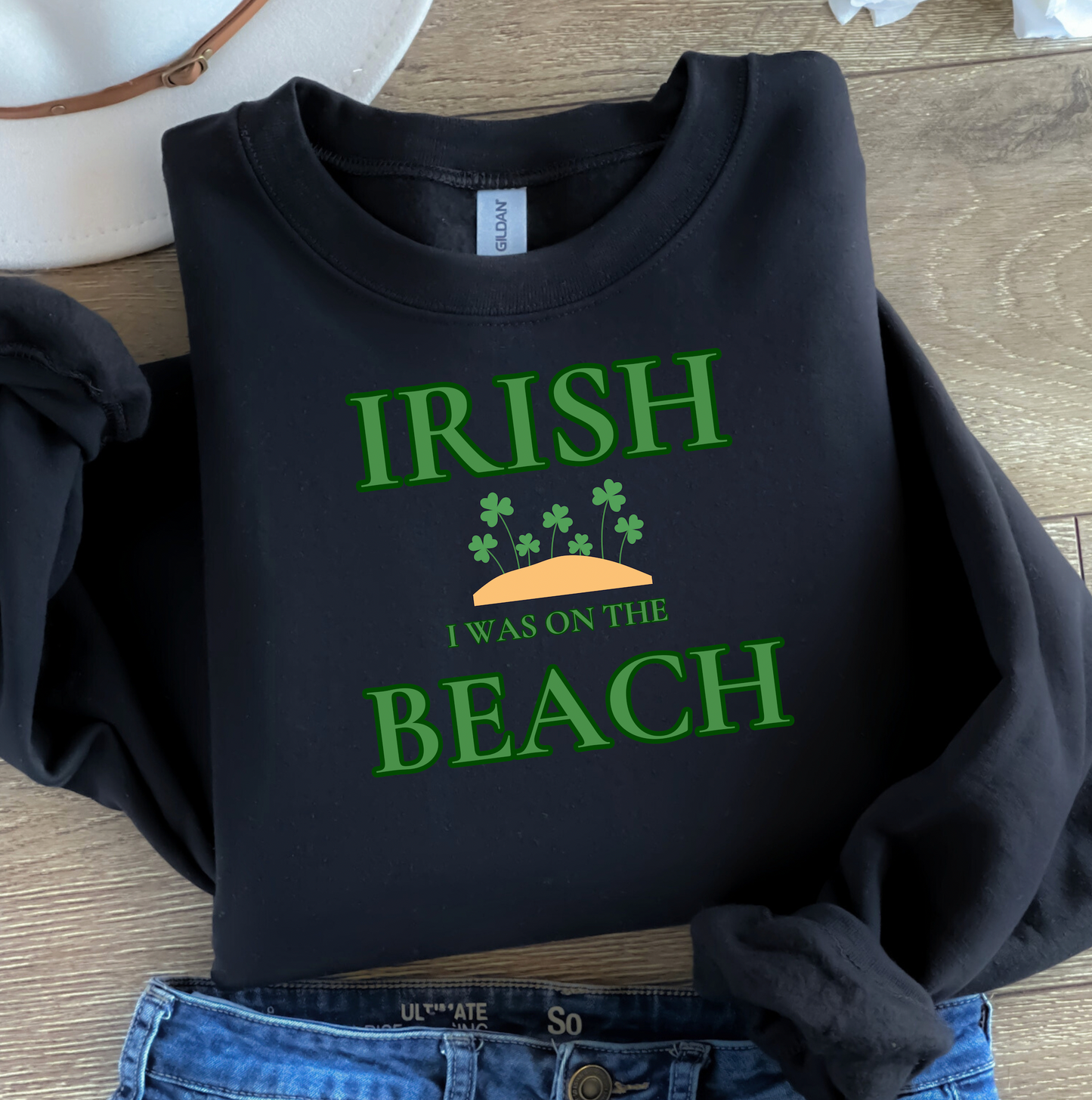 Irish on the Beach Sweatshirt, St Patrick's Day Gift,