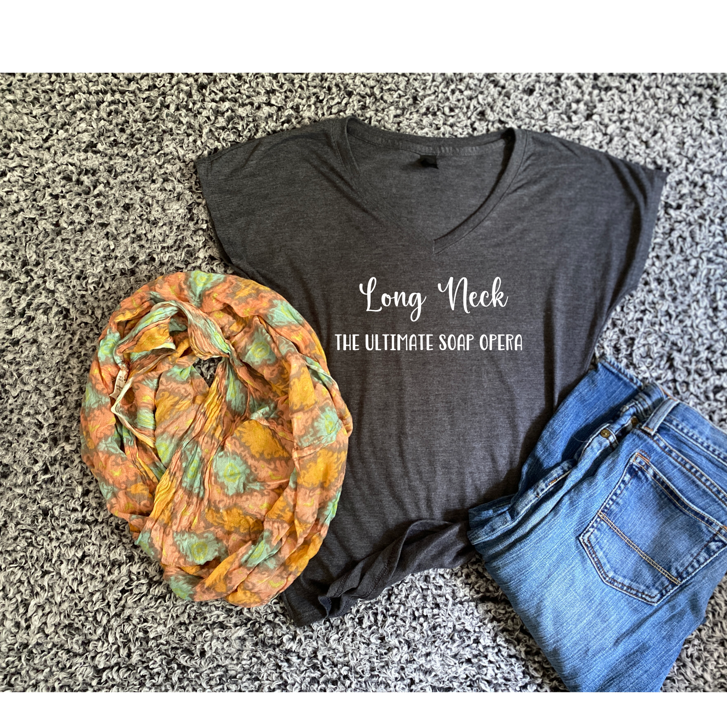 Long Neck, Delaware T Shirt, The Ultimate Soap Opera - Ladies' V-Neck T-Shirt