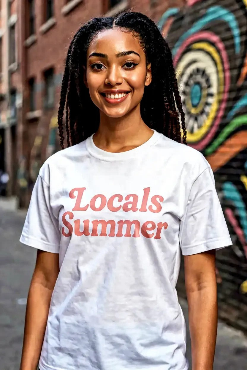 Locals Summer T-Shirt - Beach Town Celebration Tee, Unisex Garment-Dyed Shirt, Tourists Going Home, Beach Vibes Top, Vacation Souvenir
