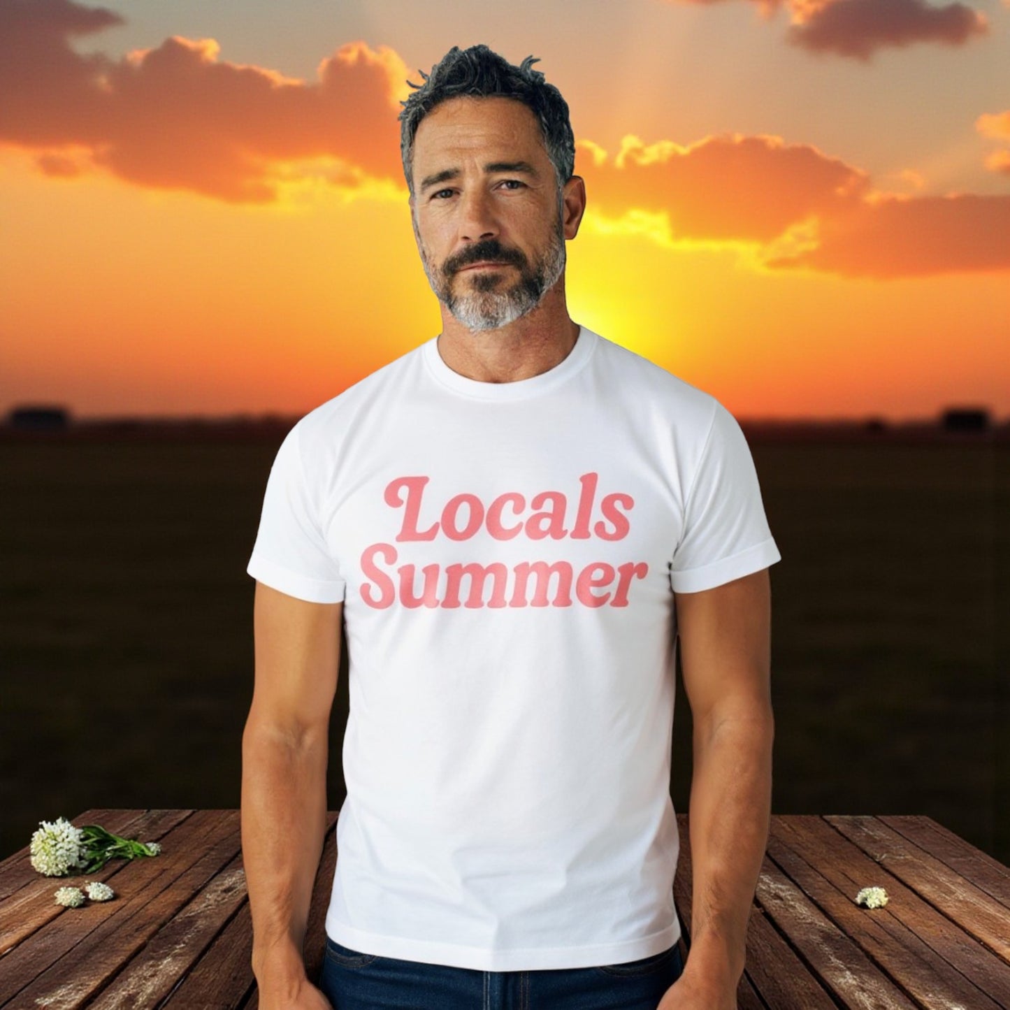 Locals Summer T-Shirt - Beach Town Celebration Tee, Unisex Garment-Dyed Shirt, Tourists Going Home, Beach Vibes Top, Vacation Souvenir