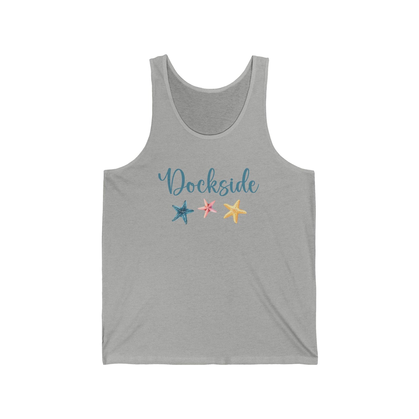 Dockside Unisex Jersey Tank Top - Summer Vibes Starfish Design