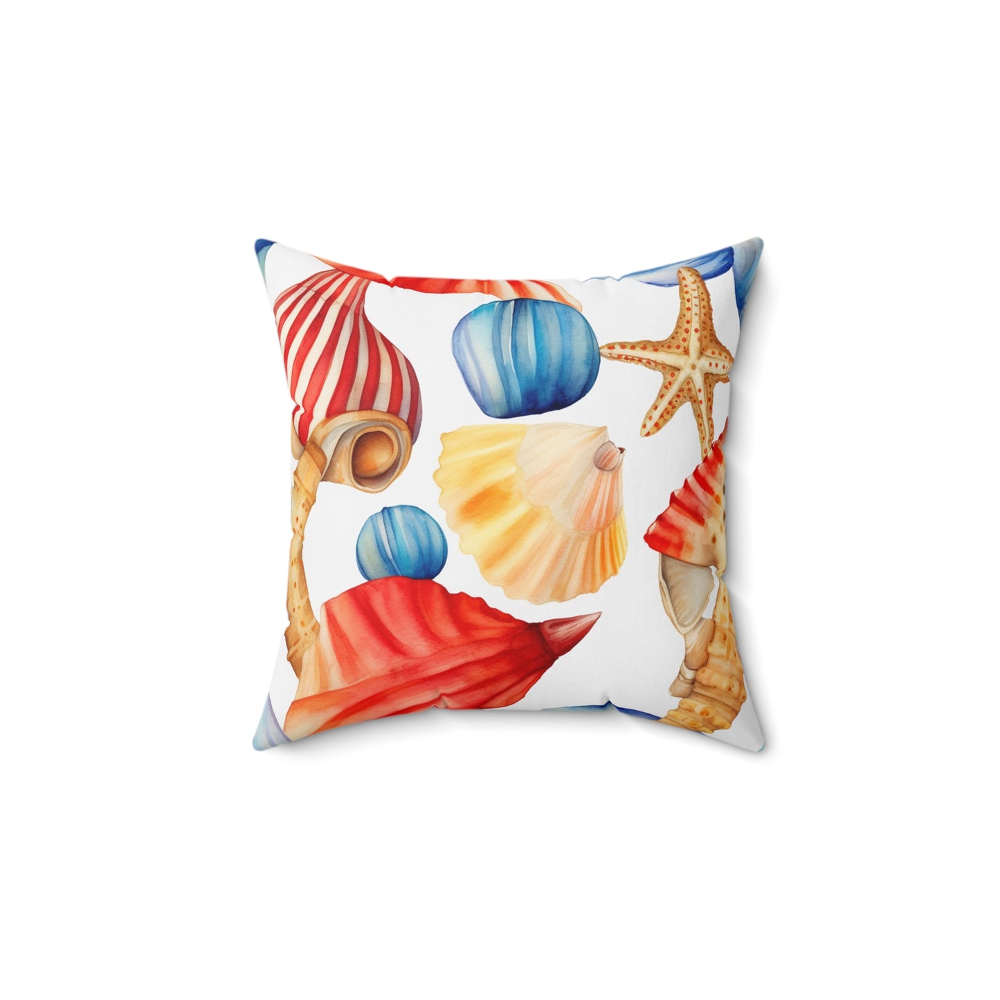 Sea Shell Polyester Square Pillow