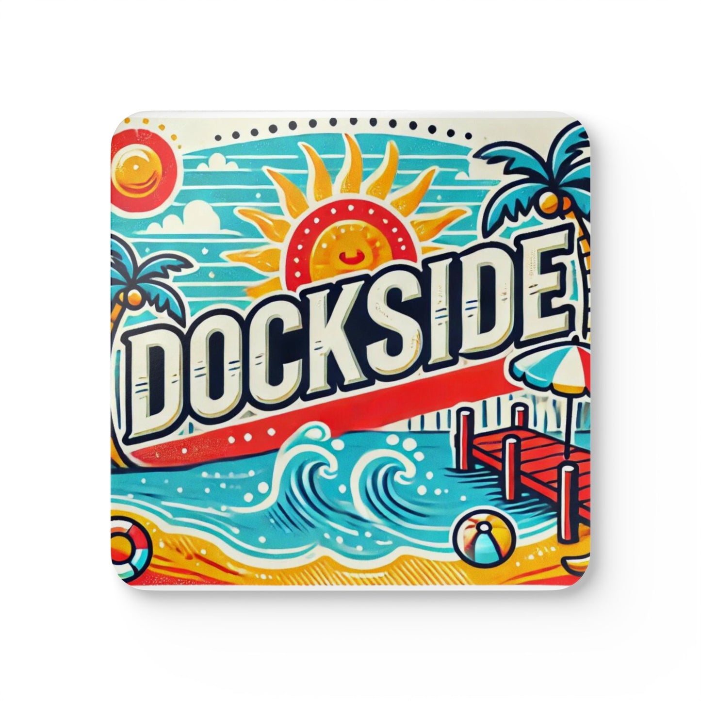 Dockside - Long Neck, Delaware - Corkwood Coaster Set