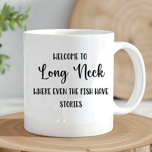 Long Neck, Delaware Coffee Mug - Fishing Stories