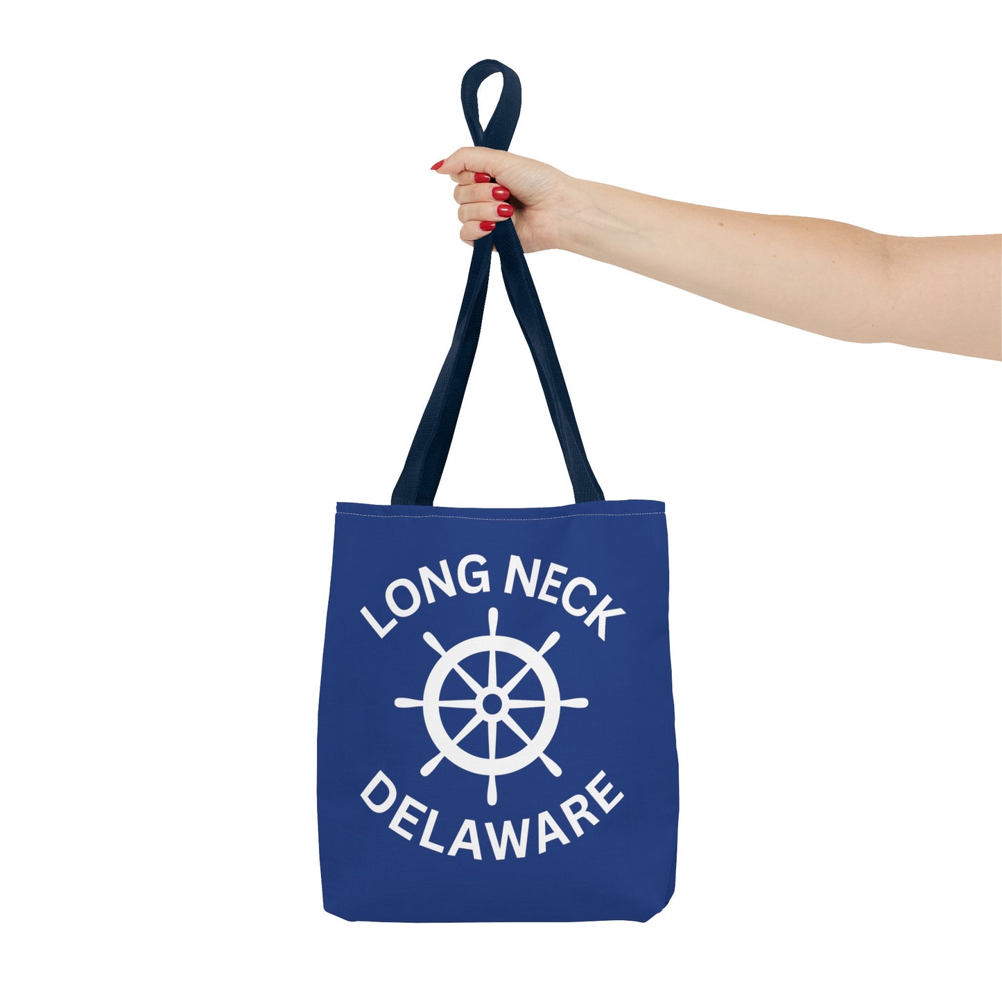 Navy Blue Nautical Tote Bag - Long Neck Delaware