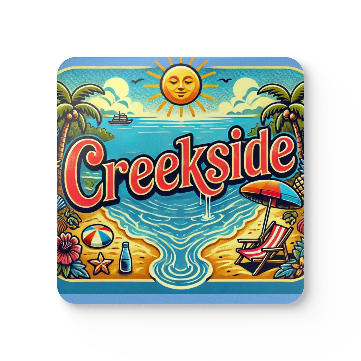 Creekside - Long Neck, Delaware Corkwood Coaster Set