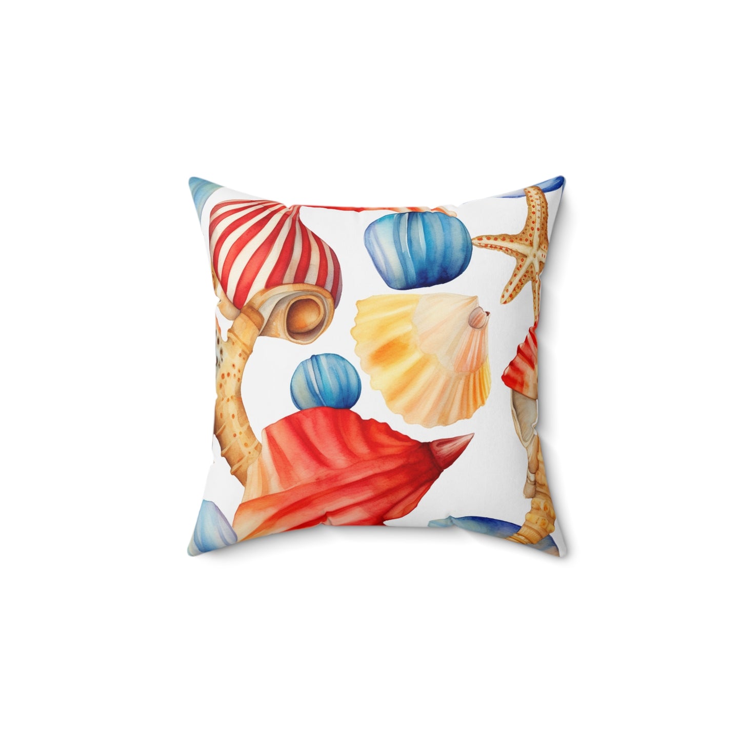 Sea Shell Polyester Square Pillow