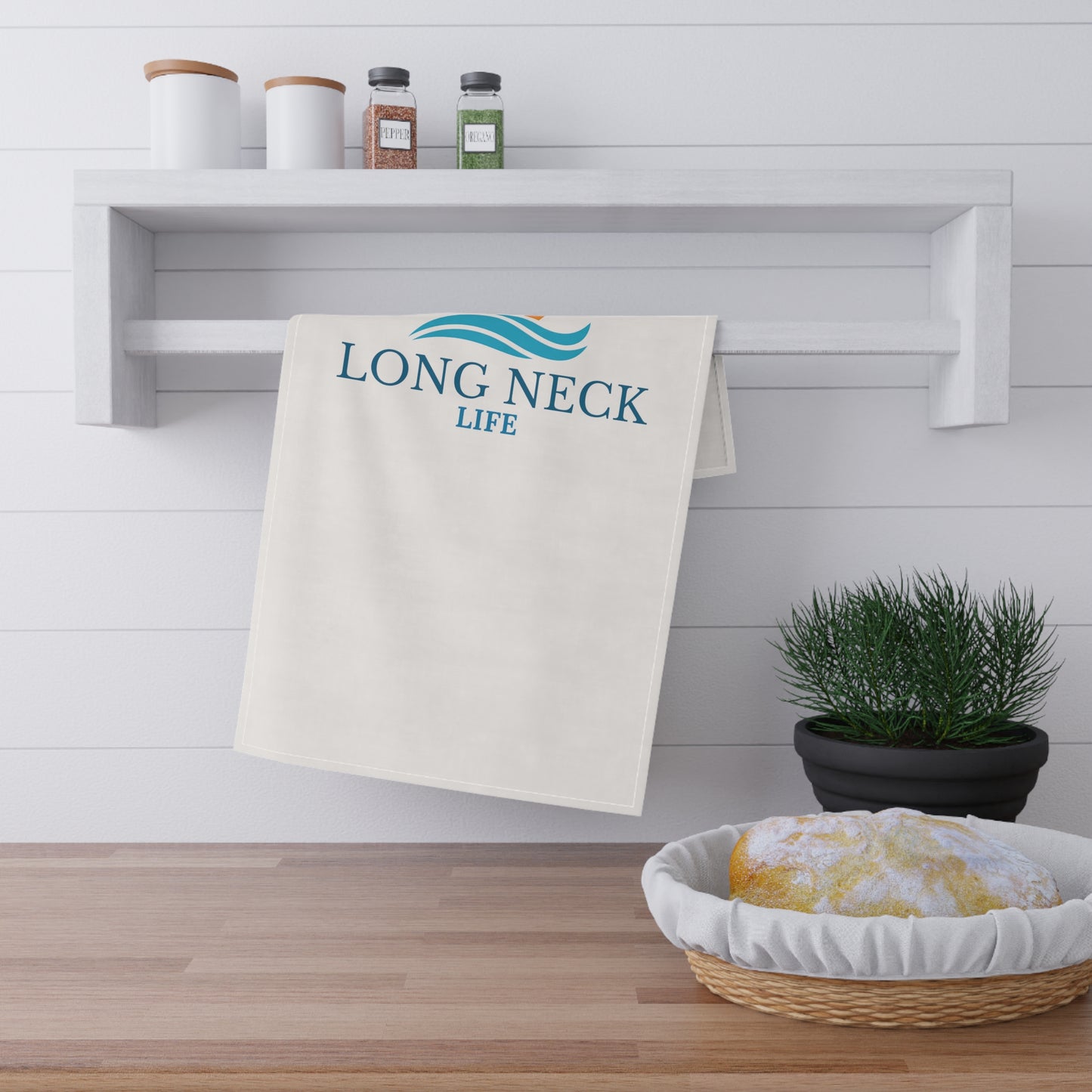 Long Neck Life Kitchen Towel, Delaware