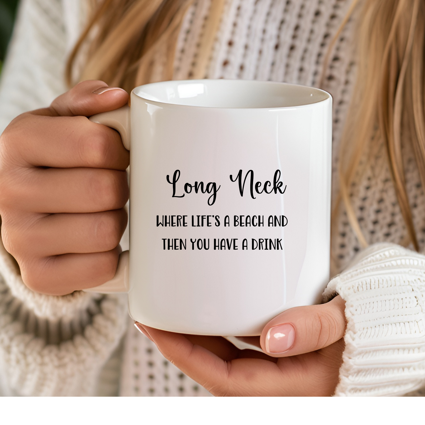 Long Neck, Delaware Coffee Mug - Life's a Beach