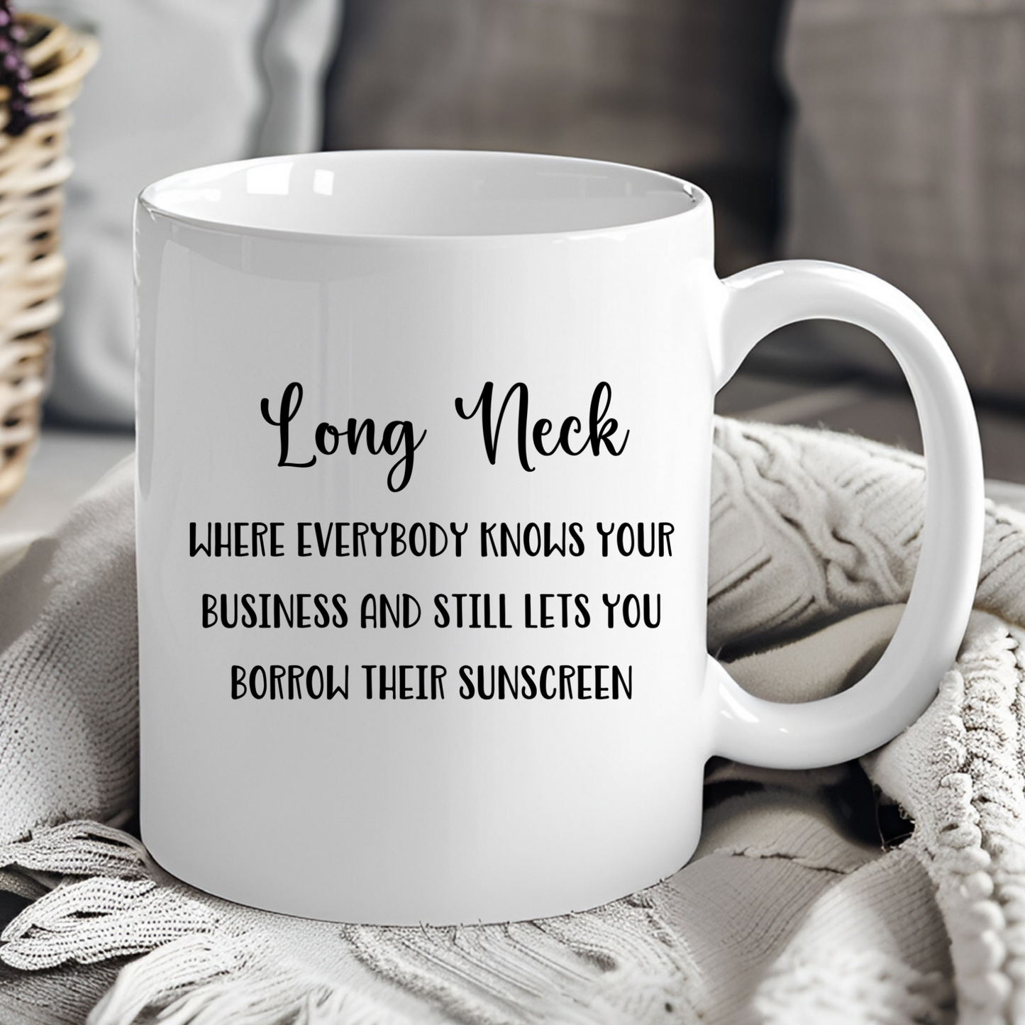 Long Neck, Delaware Coffee Mug - Sunscreen