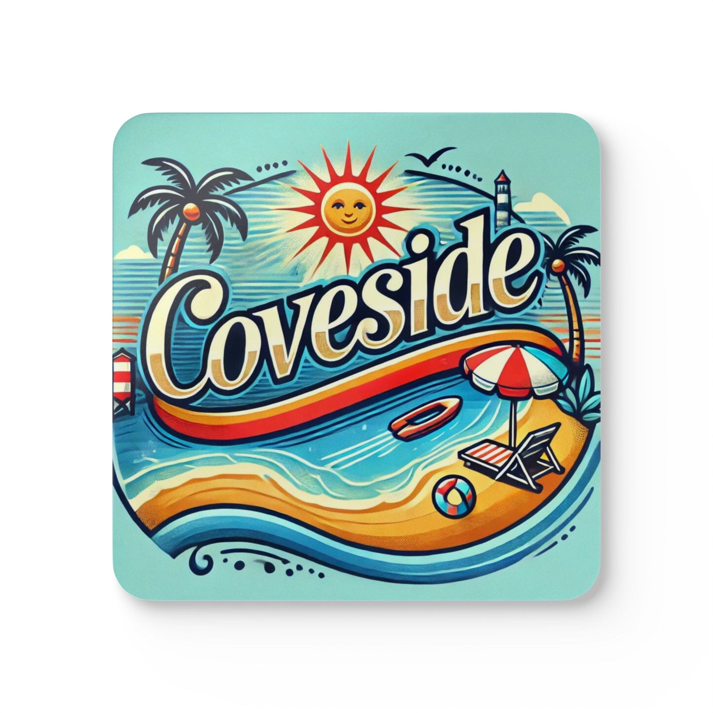 Coveside - Long Neck, Delaware Corkwood Coaster Set