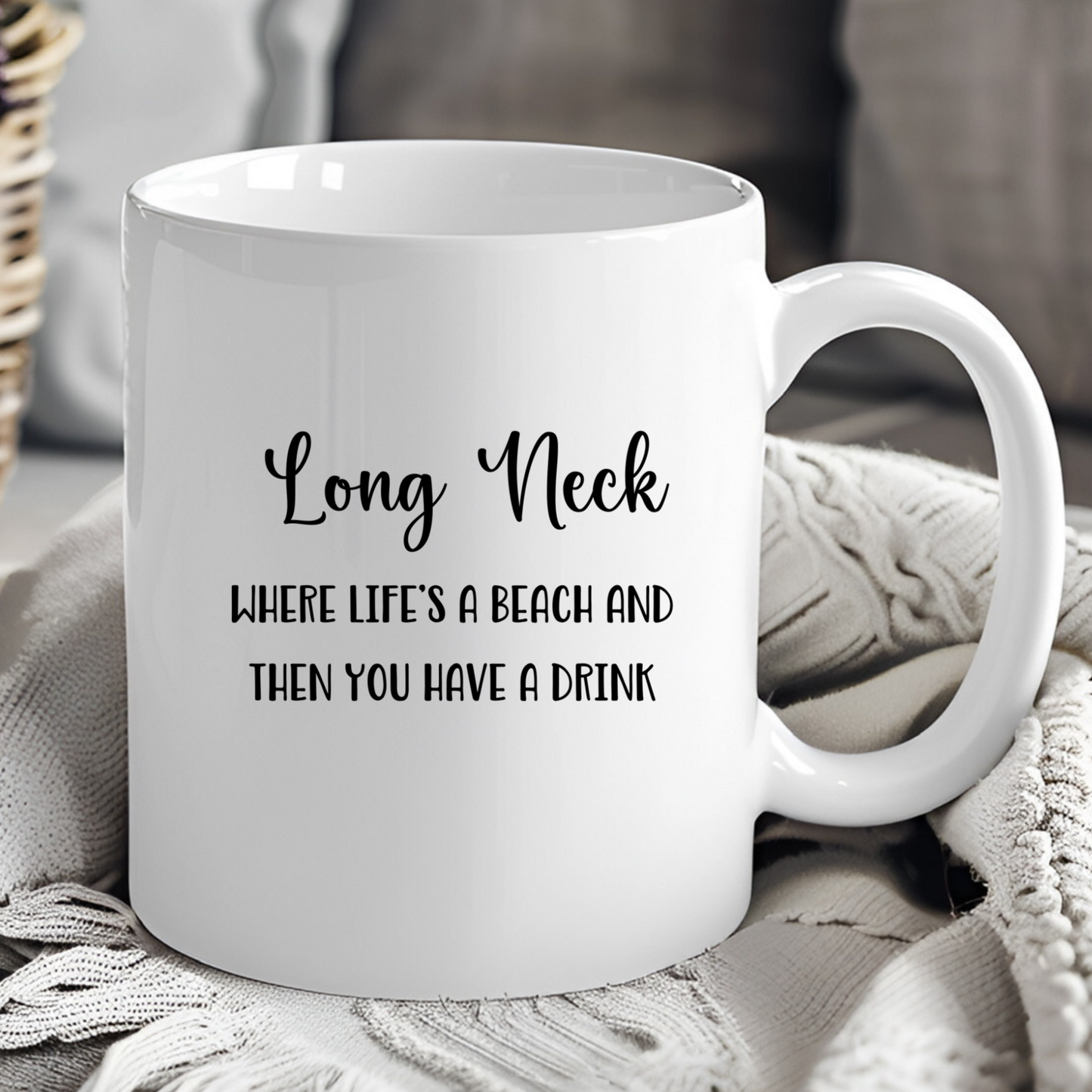 Long Neck, Delaware Coffee Mug - Life's a Beach