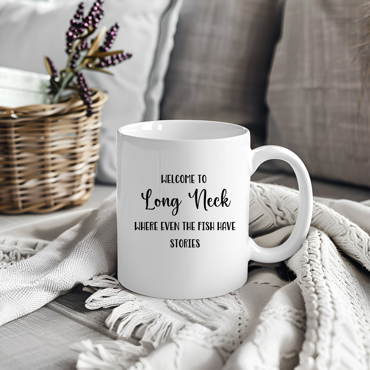 Long Neck, Delaware Coffee Mug - Fishing Stories