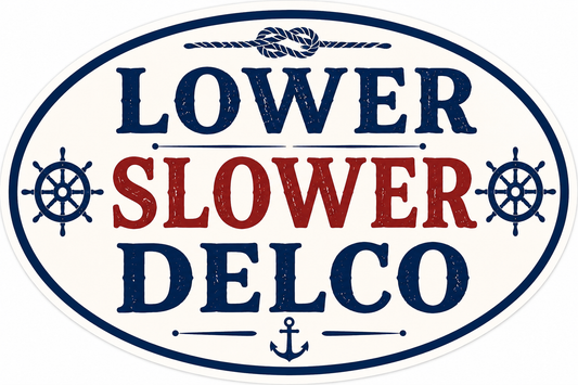Long Neck Sticker - Lower Slower Delco