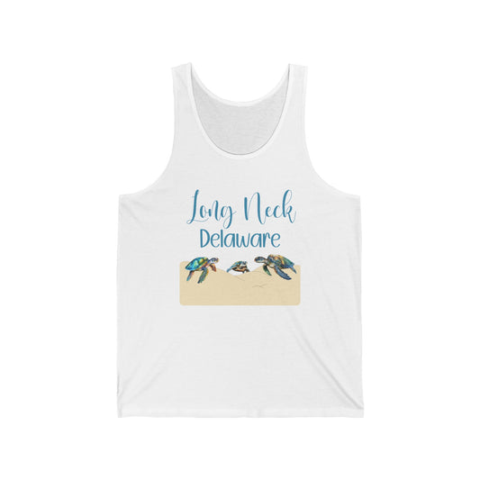 Long Neck Delaware Unisex Jersey Tank - Beach Vibe Summer Apparel