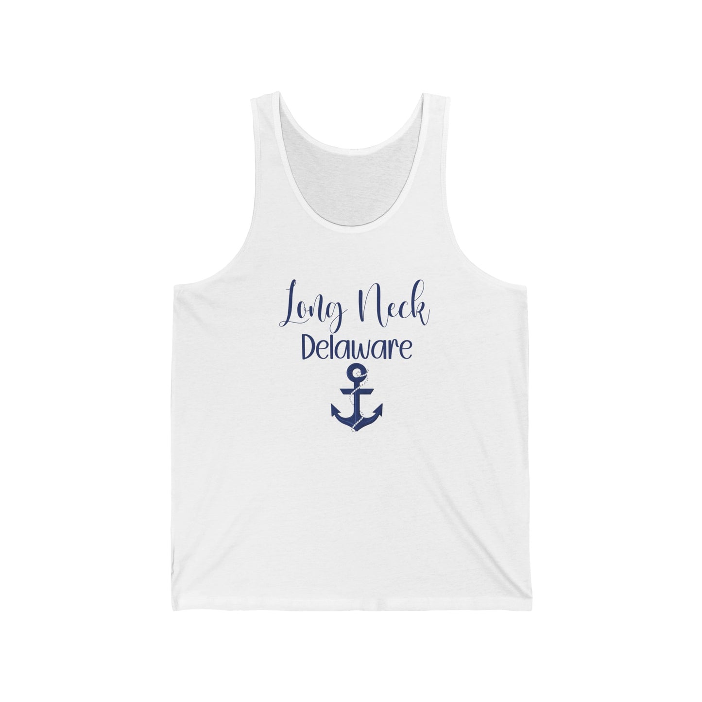 Long Neck Delaware Unisex Jersey Tank - Perfect for Summer Adventures