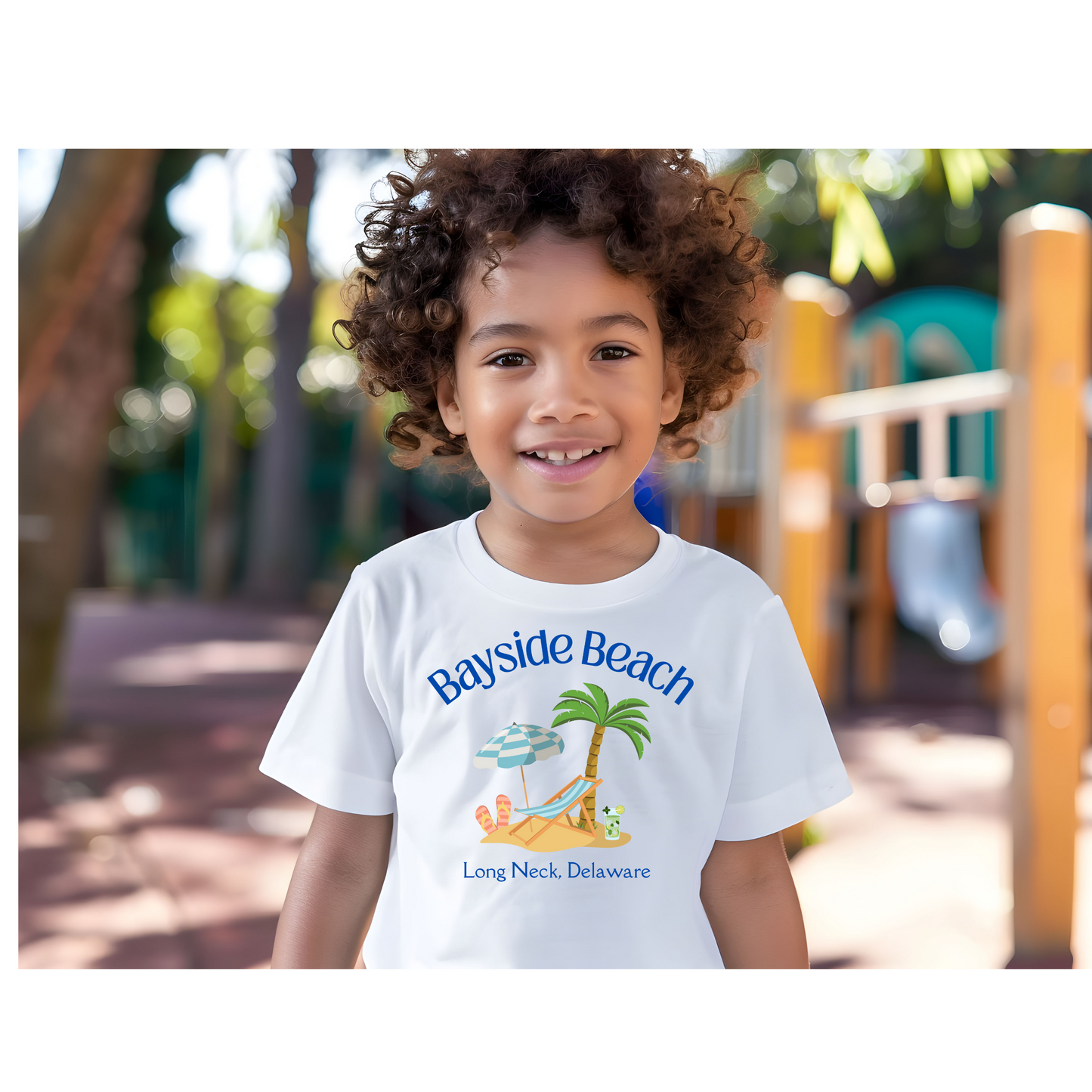 Bayside Beach Tee Shirt for Kids, Unisex