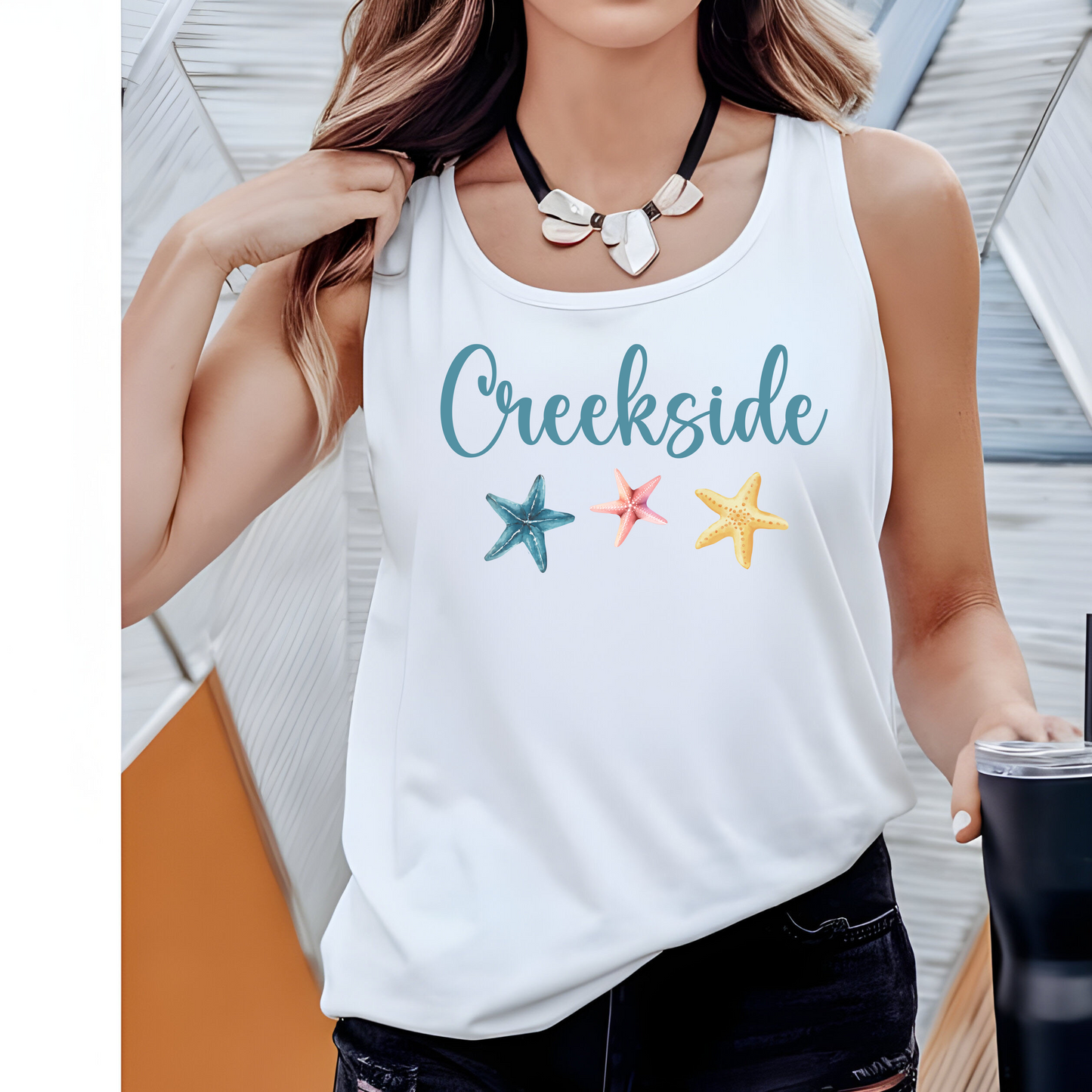 Creekside Starfish Unisex Jersey Tank Top - Summer Vibes, Beachwear