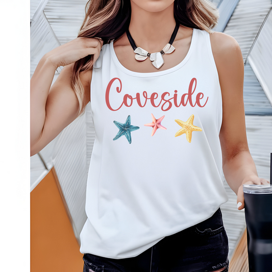 Coveside Starfish Unisex Jersey Tank - Beach Vibes Summer Wear