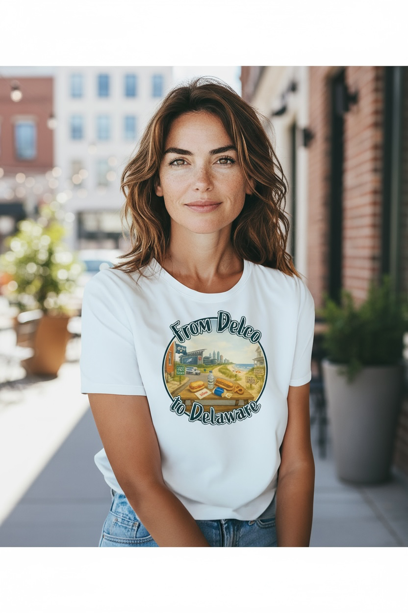 Delco to Delaware Beaches Unisex T-Shirt
