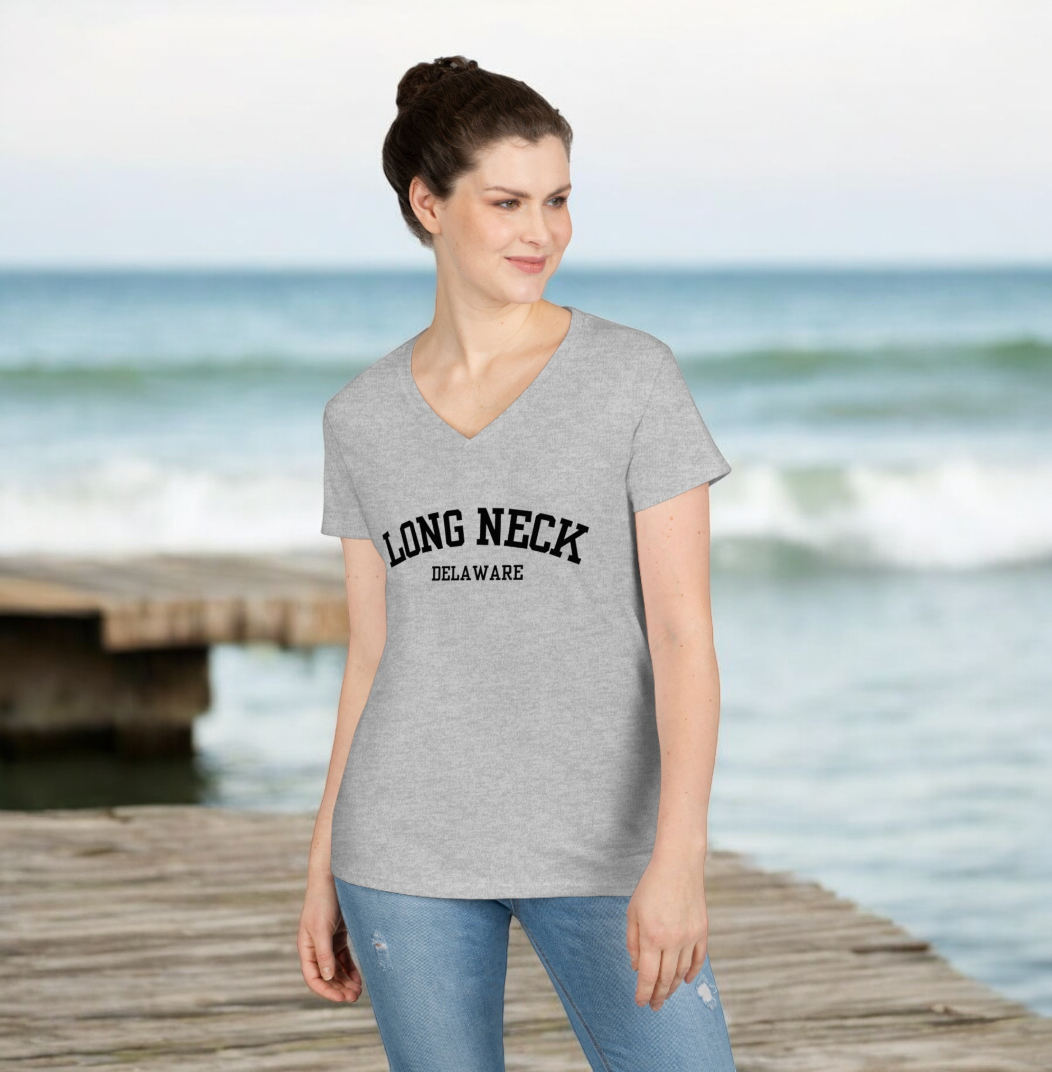 Long Neck, Delaware Ladies' V-Neck T-Shirt