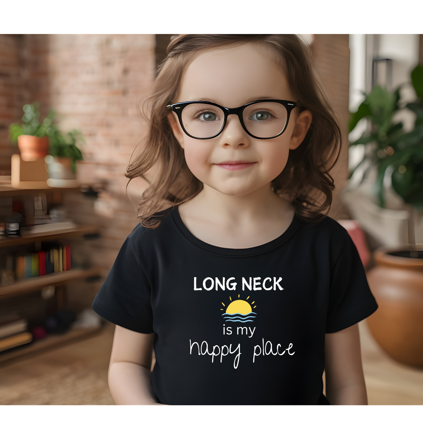 Long Neck, Delaware is my Happy Place Tee Shirt for Kids