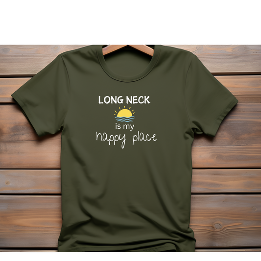 Long Neck, Delaware is my Happy Place Tshirt, Unisex