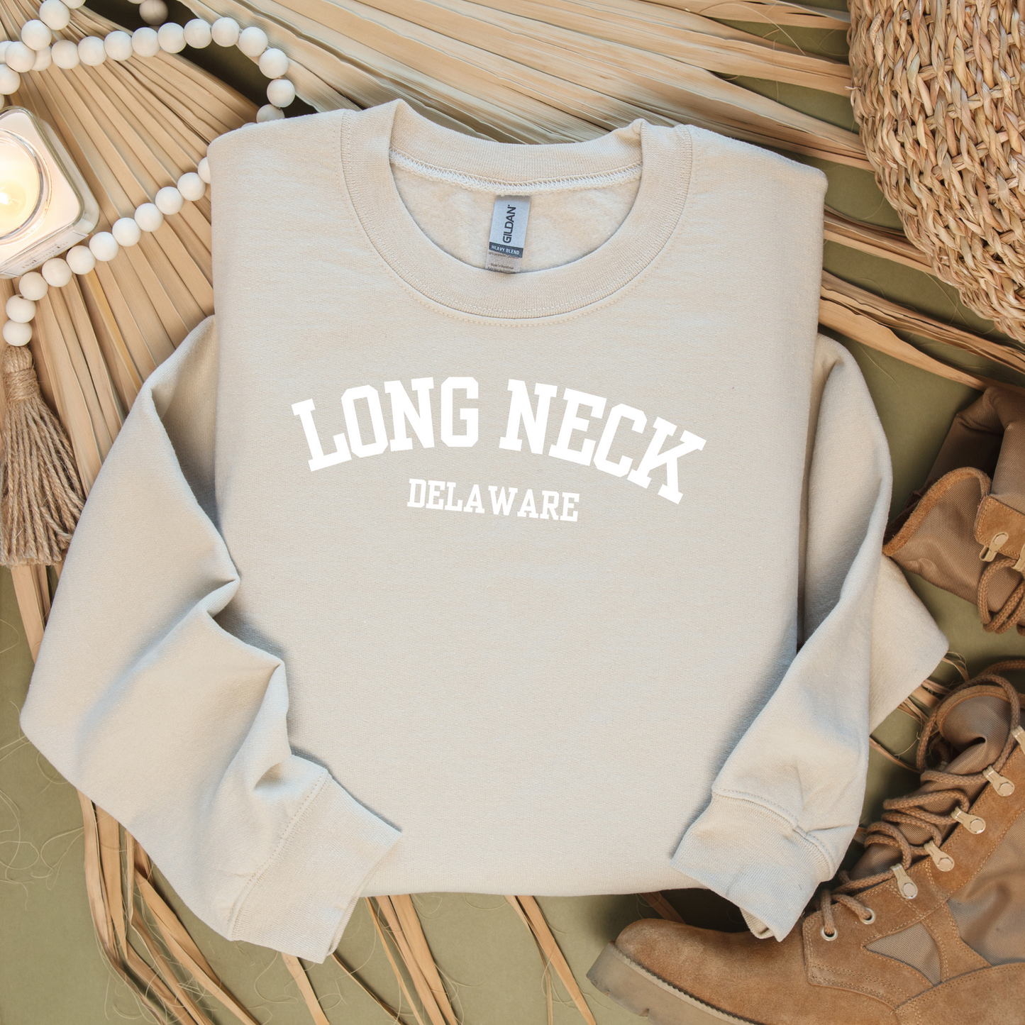 Long Neck Delaware Unisex Crew Sweatshirt