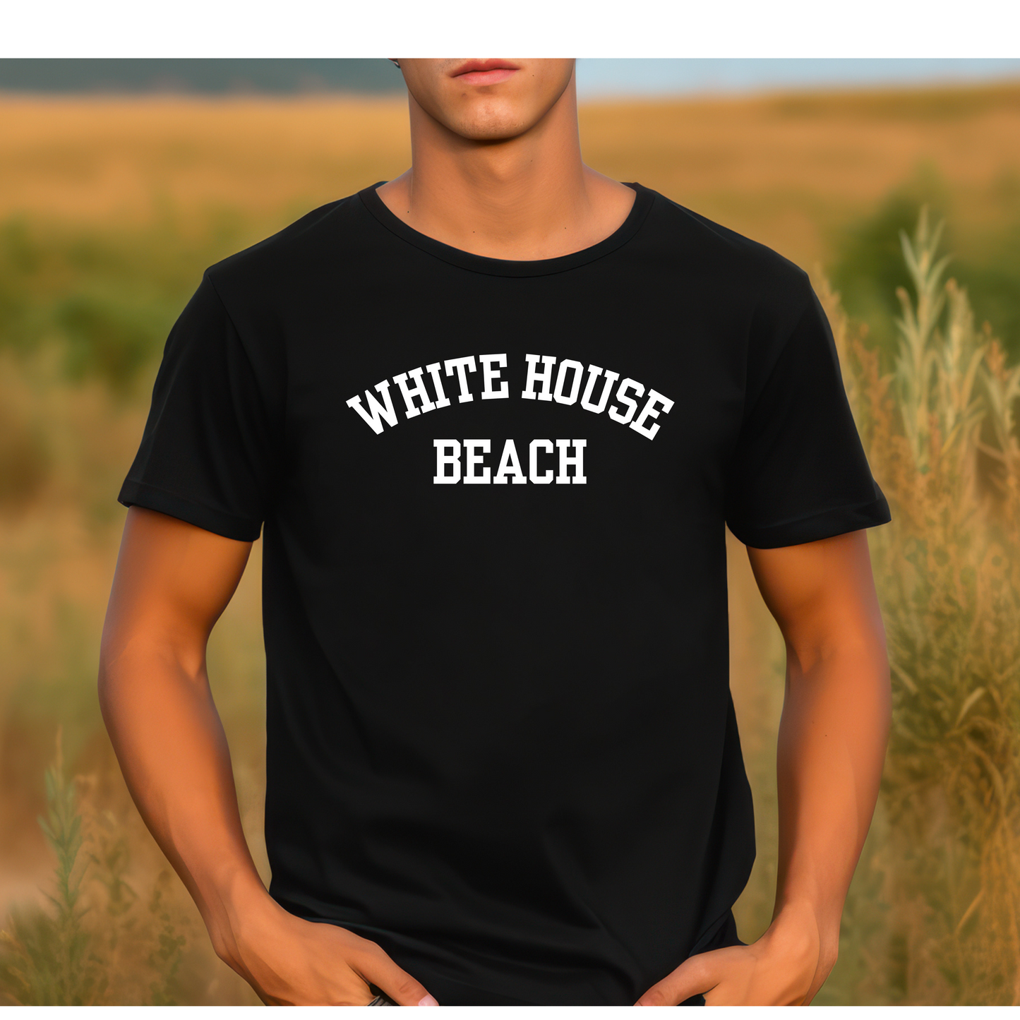 White House Beach, Long Neck, Delaware Unisex T-shirt for Men and Women